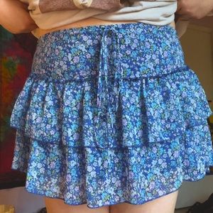 Wild fable skirt blue with flowers xxl
